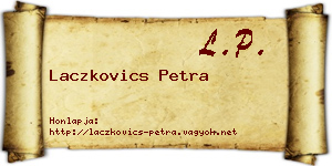 Laczkovics Petra névjegykártya